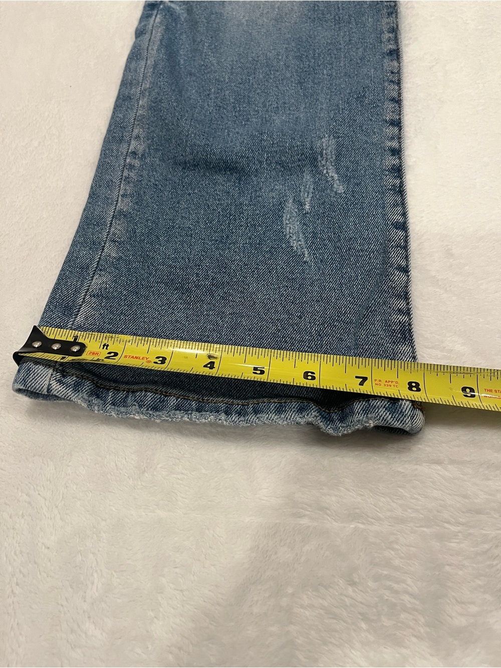 CELLO High Rise Button Fly Distressed Straight Leg Jeans - Size 5 - Picture 9 of 9